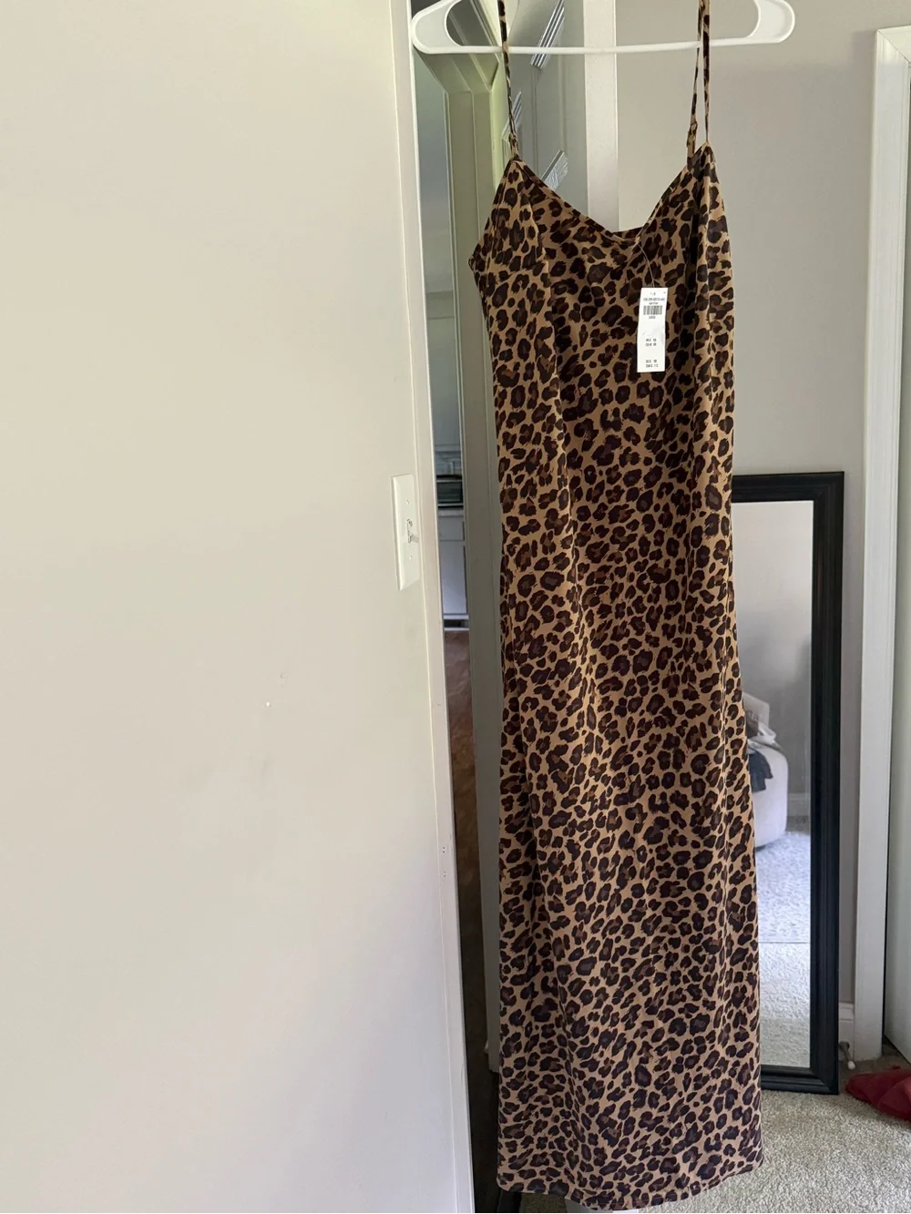 Abercrombie and Fitch Leopard Print Slip Maxi Dress